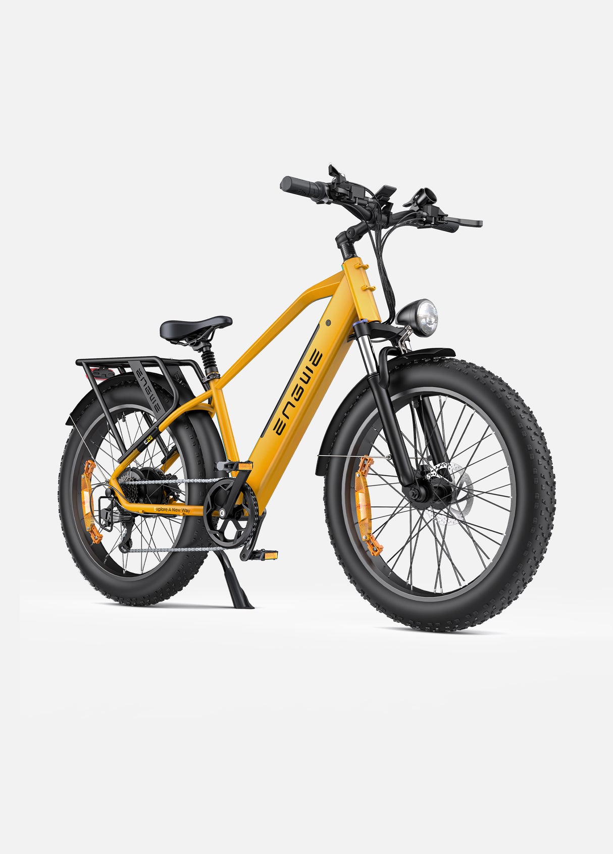 bumblebee yellow engwe e26 e-bike with all terrain tyres