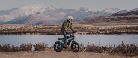 a man rides the best fat tire electric bike under $1000 - engwe m20