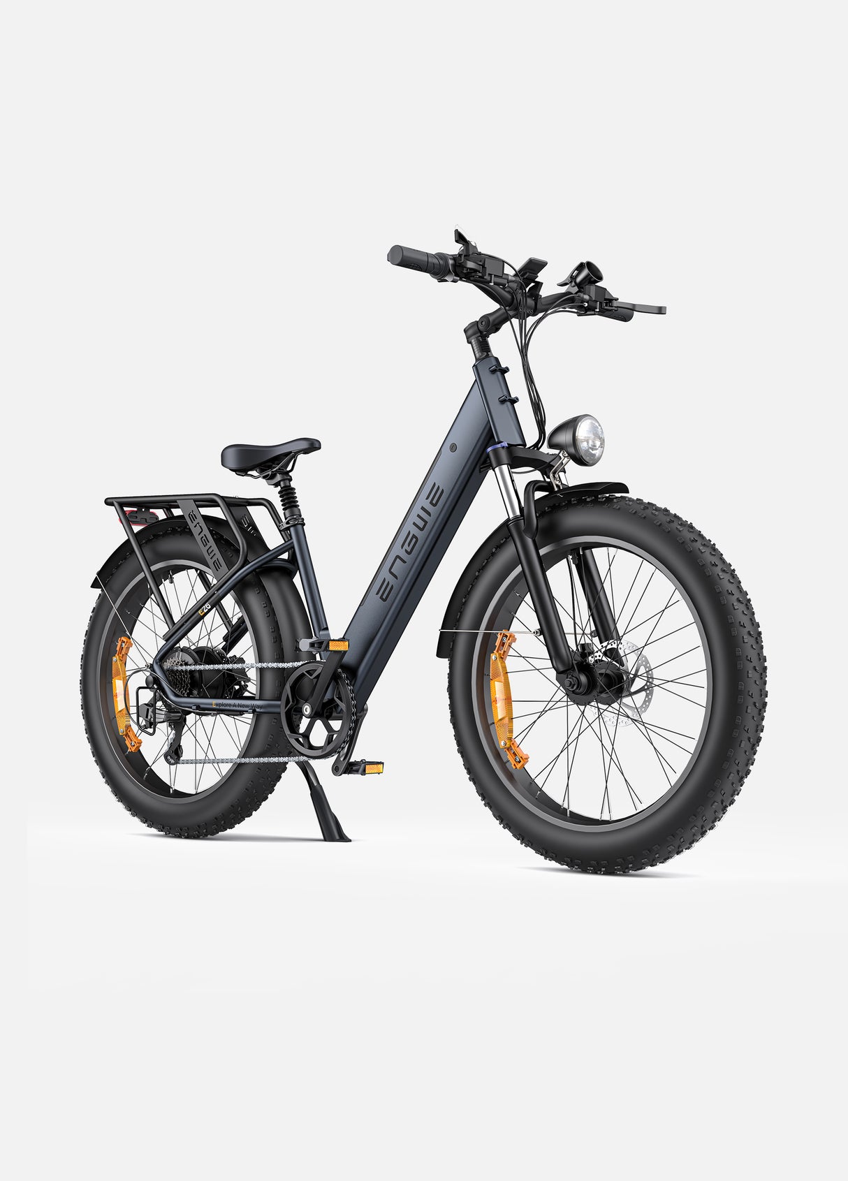 galaxy grey engwe e26 e-bike with all terrain tyres