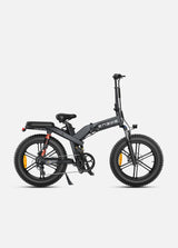 a gray engwe x20 folding electric bike