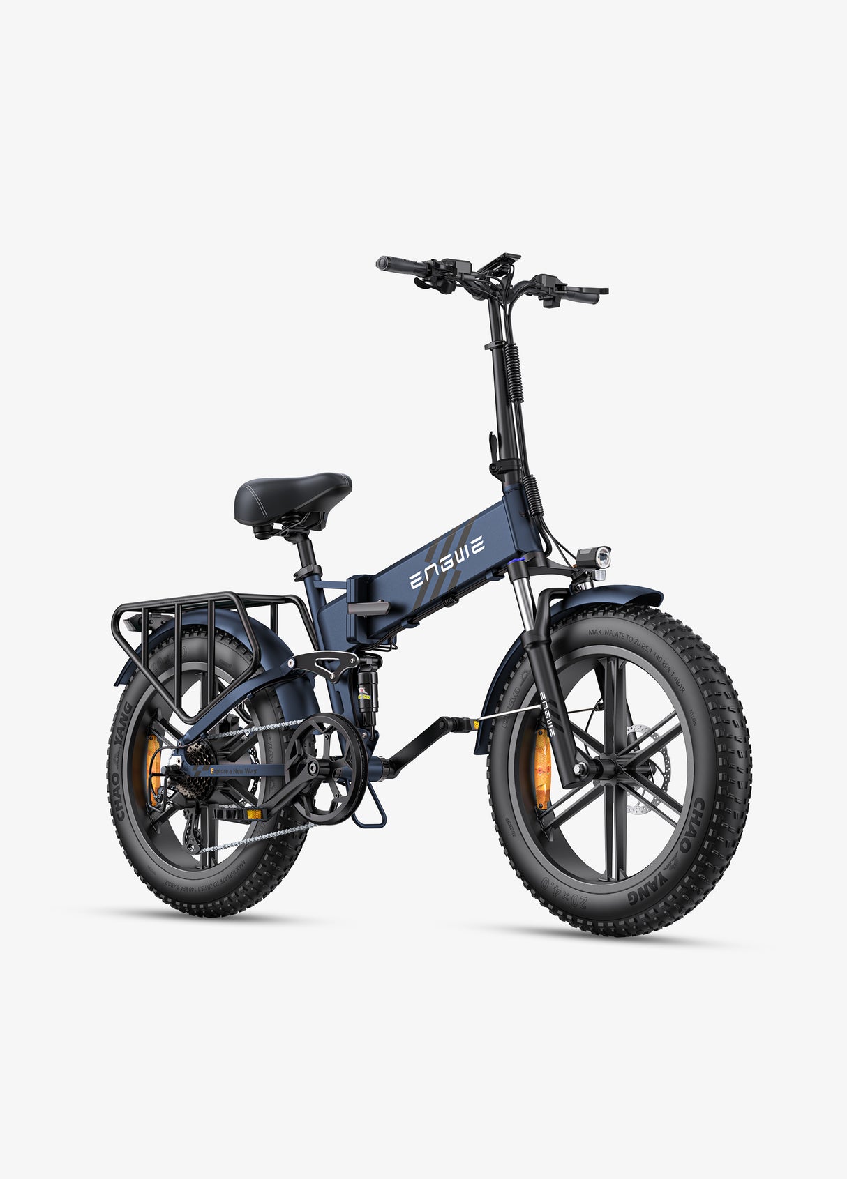 midnight blue engwe engine pro 2.0 fat tire electric bike
