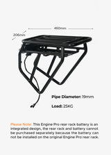 engwe electric bicycle pro storage rack