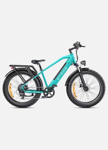 a gem blue engwe e26 fat tire electric bike