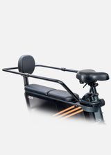 the bike guardrail and backrest kit mounted on the engwe le20 e cargo bike