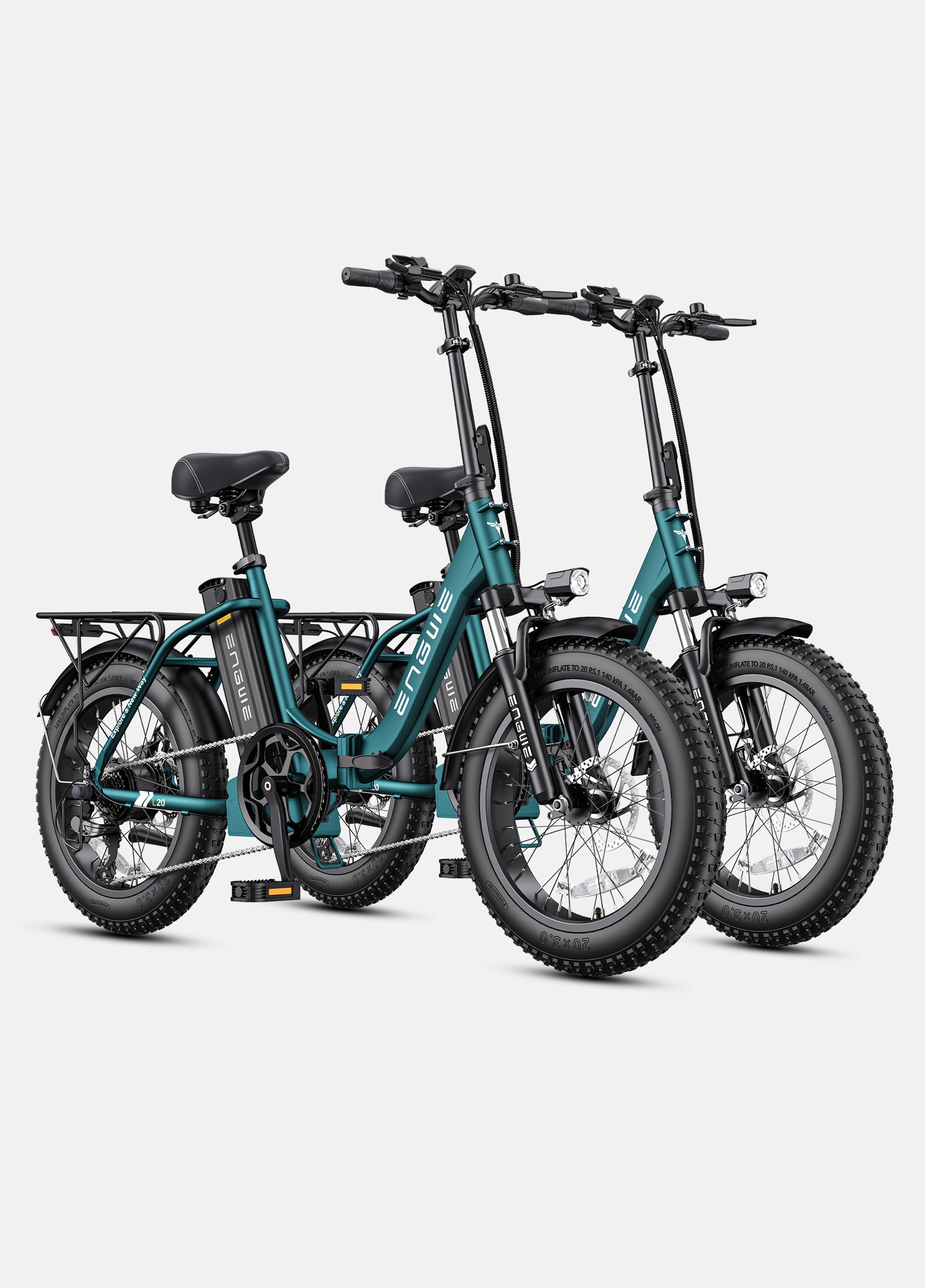Engwe L20 2.0 Combo: Foldable Fat Tire Electric Bikes – Engwe USA