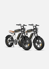 2 white dual battery engwe m20 e-bikes