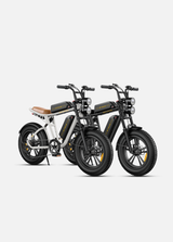 1 black and 1 white engwe m20 e-bikes