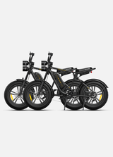 2 black dual battery engwe m20 electric bikes