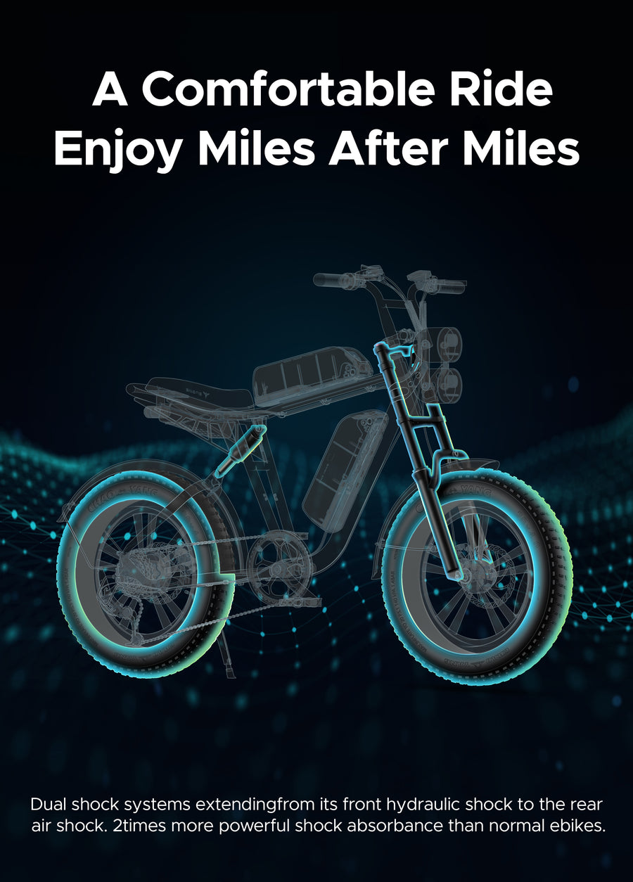 ENGWE M20 suspension and fat tire design