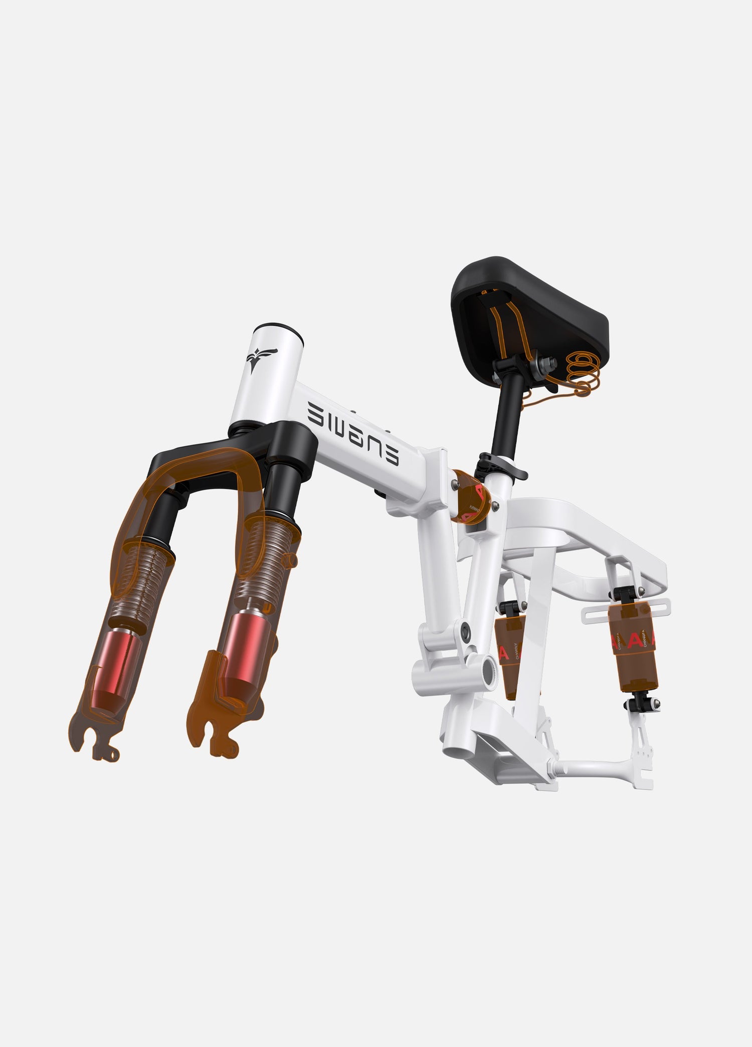 engwe t14's multiple bump absorbers