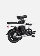 a folded white engwe t14 e-bike