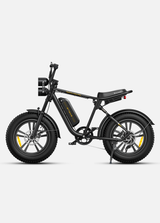 a balck engwe m20 full suspension e-bike